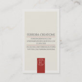 Moderne sjabloon voor visitekaartjes Rood wit aan (Achterkant)