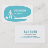 Moderne sjabloon voor visitekaartjes voor reinigin (Voorkant / Achterkant)