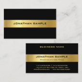 Moderne Sjabloon voor zwart-wit en gouden kleuren Visitekaartje (Voorkant / Achterkant)