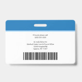 Moderne Sjabloon werknemer Foto Logo naam zuster-i Badge (Achterkant)