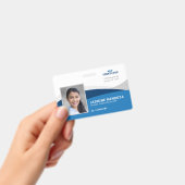 Moderne Sjabloon werknemer Foto Logo naam zuster-i Badge (Handheld)