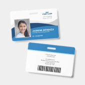 Moderne Sjabloon werknemer Foto Logo naam zuster-i Badge (Voor- en achterkant)