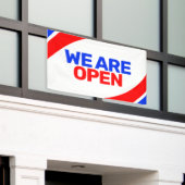 Moderne sjabloon Wij zijn Open Business Banner Sig (Buitenkant Gebouw)