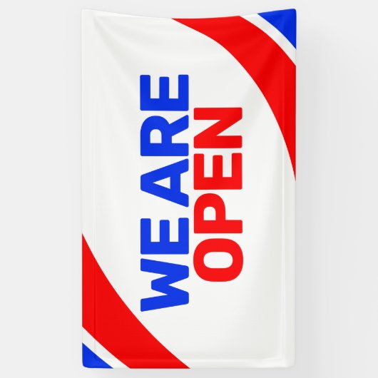 Moderne sjabloon Wij zijn Open Business Banner Sig (Verticaal)