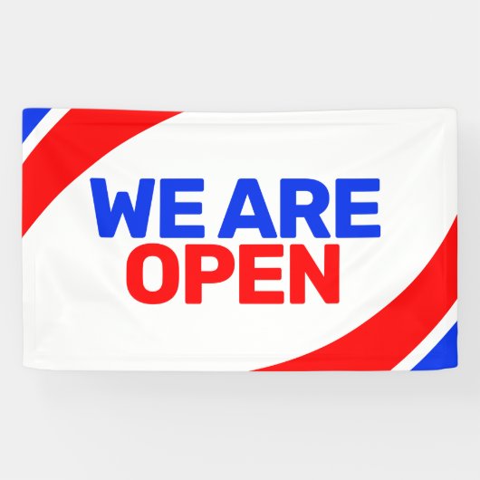 Moderne sjabloon Wij zijn Open Business Banner Sig (Horizontaal)