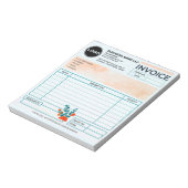 (Moderne sjabloon) Zakelijk logo factuurverkoopfor Notitieblok (Linkerzijde)