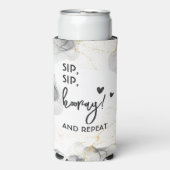 Moderne Sjabloon zwart-wit Seltzer Blikjeskoeler (Seltzer Voorkant)