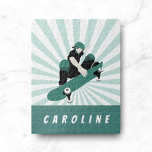 Moderne skateboarding Girls Skater Name Cool Sport