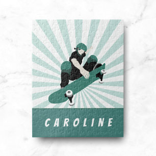 Moderne skateboarding Girls Skater Name Cool Sport Legpuzzel