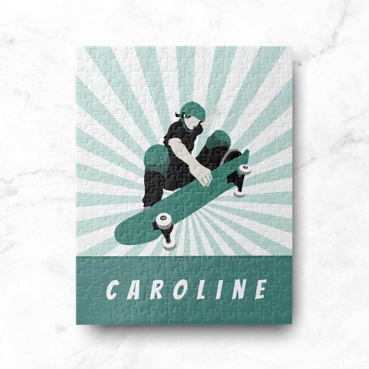 Moderne skateboarding Girls Skater Name Cool Sport Legpuzzel