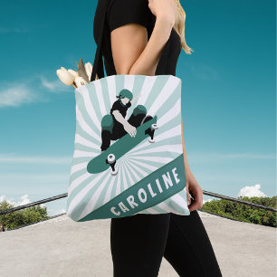 Moderne skateboarding Girls Skater Name Cool Sport Tote Bag
