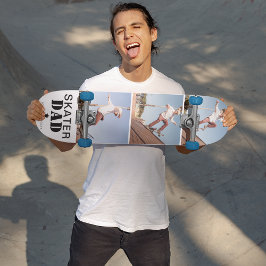 Moderne Skater Vader Fotocollage Persoonlijk Skateboard
