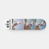 Moderne Skater Vader Fotocollage Persoonlijk Skateboard (Horizontaal)