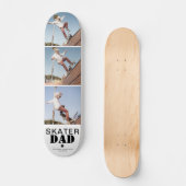 Moderne Skater Vader Fotocollage Persoonlijk Skateboard (Voorkant)