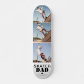 Moderne Skater Vader Fotocollage Persoonlijk Skateboard (Voorkant)