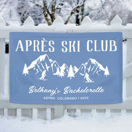 Moderne skibacheloretteparty spandoek