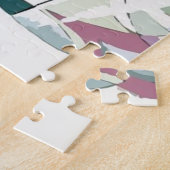 Moderne Skiloper in Kleurrijke Trui Legpuzzel (Zijkant)