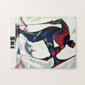 Moderne Skiloper in Kleurrijke Trui Legpuzzel (Horizontaal)