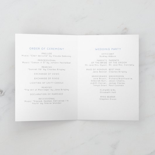 Moderne skipistes Mountain Winter Wedding Programma (Binnen)