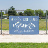 Moderne skivakantie vrijgezellenfeest spandoek (Insitu)