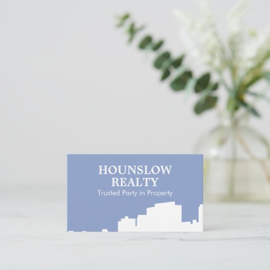 Moderne skyline visitekaartje (Staand voorkant)