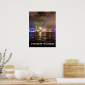 moderne skyscrapers uit Hongkong reizen wandbekled Poster (Keuken)