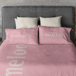 Moderne slaapkamer roze naam kussensloop