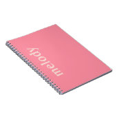 Moderne slaapkamer roze naam notitieboek (Rechterzijde)