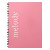 Moderne slaapkamer roze naam notitieboek (Voorkant)
