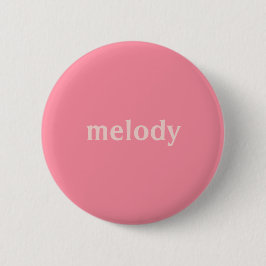 Moderne slaapkamer roze naam ronde button 5,7 cm