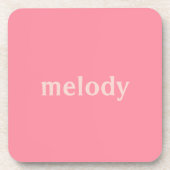 Moderne slaapzaal roze naam bier onderzetter (Voorkant)