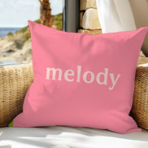 Moderne slaapzaal roze naam gooi kussen