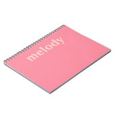 Moderne slaapzaal roze naam notitieboek (Linkerzijde)