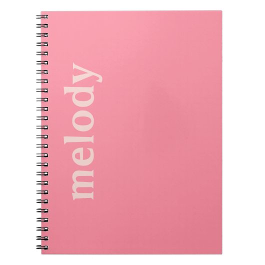 Moderne slaapzaal roze naam notitieboek (Voorkant)