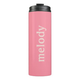 Moderne slaapzaal roze naam thermosbeker