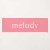 Moderne slaapzaal roze naam yogamat (Achterkant (horizontaal))