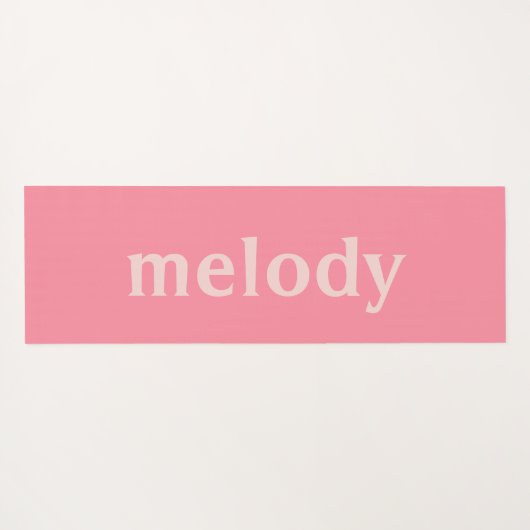 Moderne slaapzaal roze naam yogamat (Achterkant (horizontaal))