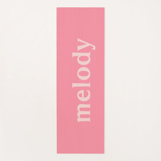 Moderne slaapzaal roze naam yogamat (Voorkant)