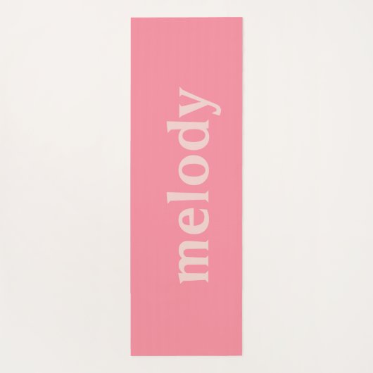 Moderne slaapzaal roze naam yogamat (Achterkant)