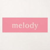 Moderne slaapzaal roze naam yogamat (Voorkant (horizontaal))