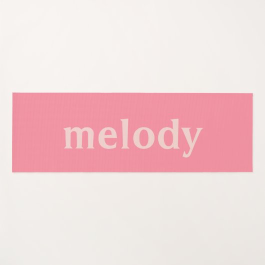 Moderne slaapzaal roze naam yogamat (Voorkant (horizontaal))