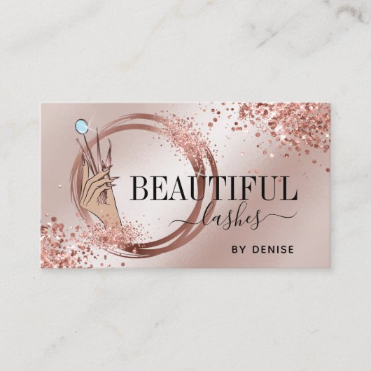 moderne slagtechnicus hand glittering busi visitekaartje (Voorkant)