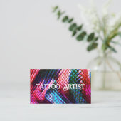  moderne slang Neon Tattoo artiest Visitekaartje (Staand voorkant)