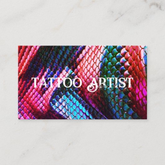  moderne slang Neon Tattoo artiest Visitekaartje (Voorkant)