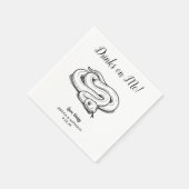 Moderne Slangen Bruiloft Cocktail Servetten  (Hoek)