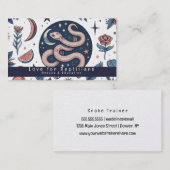Moderne slangenreptielen redden bloemen visitekaartje (Voorkant / Achterkant)