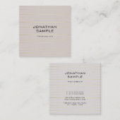 Moderne, slank design elegant Plain Luxe Vierkante Visitekaartje (Voorkant / Achterkant)