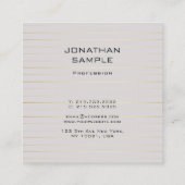 Moderne, slank design elegant Plain Luxe Vierkante Visitekaartje (Achterkant)