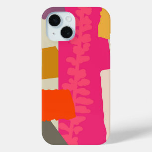 Moderne, slanke, artistieke kleurenblokken in de v iPhone 15 case