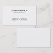 Moderne Slanke Chique Stijlvolle Plain White Profe Visitekaartje (Voorkant / Achterkant)